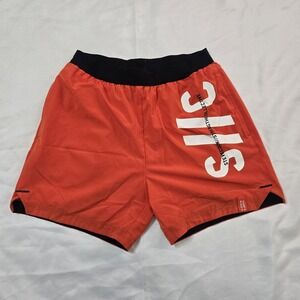 Gymshark X Steve Cook 5" Shorts Mens Medium Black Orange Workout Lifting Train